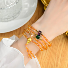 108 Mala Beads Citrine Happiness Bracelet