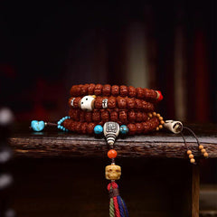 108 Beads Rudraksha Bodhi Seed Wealth Tassel Mala