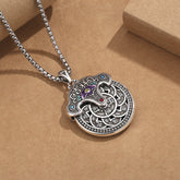 Peony Flower Copper Coins Wealth Necklace Pendant