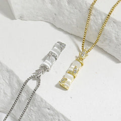 Renbeads Chalcedony Bamboo Pattern Harmony Necklace Pendant