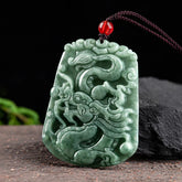 Chinese Zodiac Dragon Jade Strength Necklace Pendant