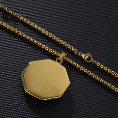 Titanium Steel Bagua Yin Yang Pattern Balance Necklace Pendant