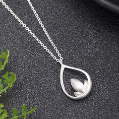 925 Sterling Silver Lotus Flower Necklace Pendant