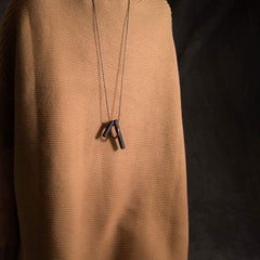 Zen Circle Ebony Wood Enlightenment Necklace Pendant