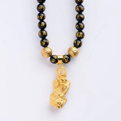 FengShui Obsidian PiXiu Wealth Necklace