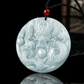 Flash Sale Chinese Zodiac Dragon Jade Success Amulet String Necklace