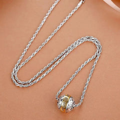 Taoist Nine Character Mantra Engraved Amulet Balance Rotatable Pendant Necklace