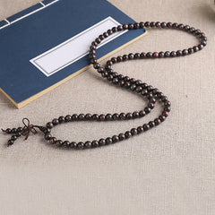 925 Sterling Silver Inlaid Small Leaf Red Sandalwood Om Mani Padme Hum Character Auspicious Clouds Protection Bracelet