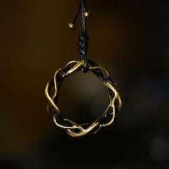 Vintage Copper Brass Handmade Luck Necklace Pendant