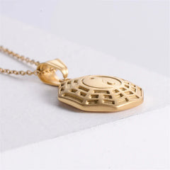 Bagua Yin Yang Titanium Steel Balance Necklace Pendant