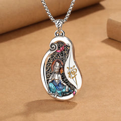 Lotus Design Copper Wealth Necklace Pendant