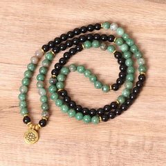 108 Beads Natural Agate Mala Healing Bracelet
