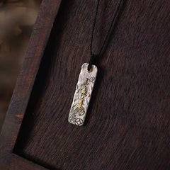 Making A Fortune Chinese Character Copper Coin Wealth Necklace Pendant