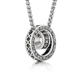 Tibetan Om Mani Padme Hum Carved Necklace Pendant