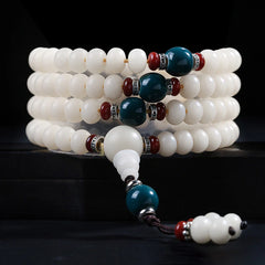 Bodhi Seed Bead Lotus Blessing Charm Bracelet