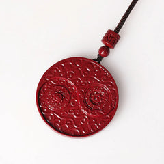 Cinnabar Yin Yang Evil - Repelling Necklace Pendant