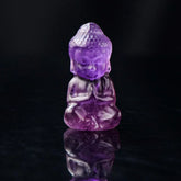 Various Crystal Amethyst Pink Crystal White Crystal Citrine Buddha Carved Necklace Pendant for Spiritual Healing and Decoration