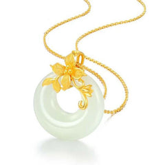 Tibetan White Jade Calming Necklace