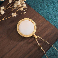 White Jade Tiger-themed Blessing Necklace