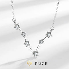 925 Sterling Silver 12 Constellations Astrology Blessing Necklace Pendant