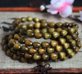 108 Mala Teardrop Beads Natural Wood Protection Bracelet