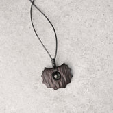 Ebony Wood Obsidian Irregular Shape Peace Calm Necklace Pendant