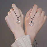 999 Sterling Silver Peace Buckle Protection Necklace Pendant