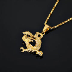 Dancing Dragon Pattern Lucky Necklace Pendant