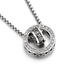 Tibetan Om Mani Padme Hum Carved Necklace Pendant