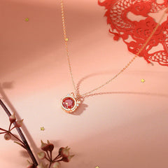 925 Sterling Silver Year of the Dragon Luck Red Zircon Jewelry Set (30% Off)