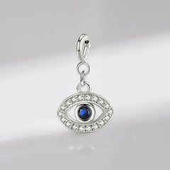 925 Sterling Silver Evil Eye and Hamsa Symbol Necklace Pendant for Prosperity and Luck