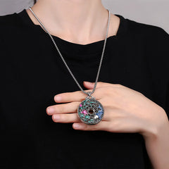 Koi Fish Lotus Peace Buckle Fu Character Wealth Luck Necklace Pendant