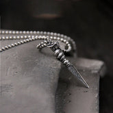 925 Sterling Silver Year of the Dragon Design Dorje Vajra Protection Necklace Pendant