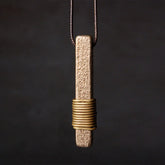 Vintage Textured Design Copper Wealth Necklace Pendant