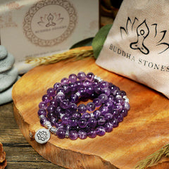 Natural Amethyst Purification Mala Bracelet