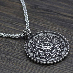 Six True Words Love Peace Flower Pattern Necklace (Extra 35% Off | USE CODE: FS35)