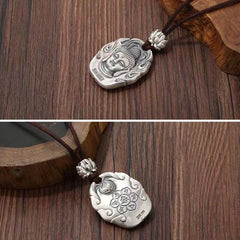 Chinese Zodiac Natal Buddha Om Mani Padme Hum Lotus Compassion Necklace Pendant