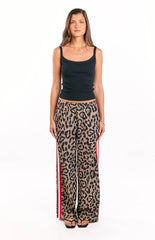 Sharly Leopard Red Racer Stripe Pants