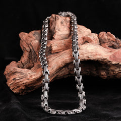 Dragon Pattern Titanium Steel Protection Necklace and Bracelet Set