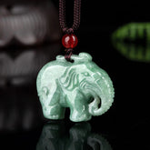 Elephant Jade Luck and Strength Necklace Pendant
