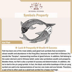 Double Lucky Koi Fish Prosperity Pure Tin Water Drop Pattern Necklace Pendant