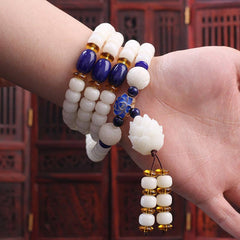 Tibetan Mala White Bodhi Seed Peace Bracelet