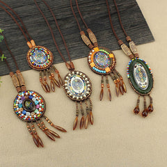 Mandala Pattern Beads Creative Necklace Pendant