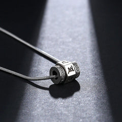 Tibetan Om Mani Padme Hum Peace Rotatable Pendant Necklace