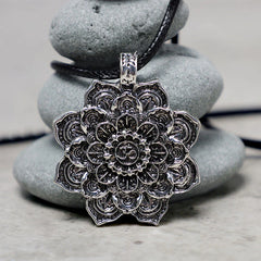 Tibetan Lotus Blessing Necklace Pendant