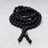 108 Natural Lava Rock Beads Prayer Mala Bracelet Necklace