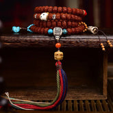 108 Beads Rudraksha Bodhi Seed Wealth Tassel Mala