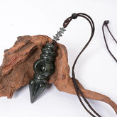 Tibetan Hetian Cyan Jade Pestle Vajra Dorje Star Harmony Necklace Pendant