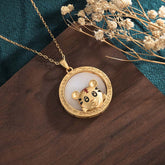 White Jade Tiger-themed Blessing Necklace