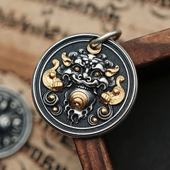 Tibetan Kirtimukha Amulet Healing Necklace Pendant